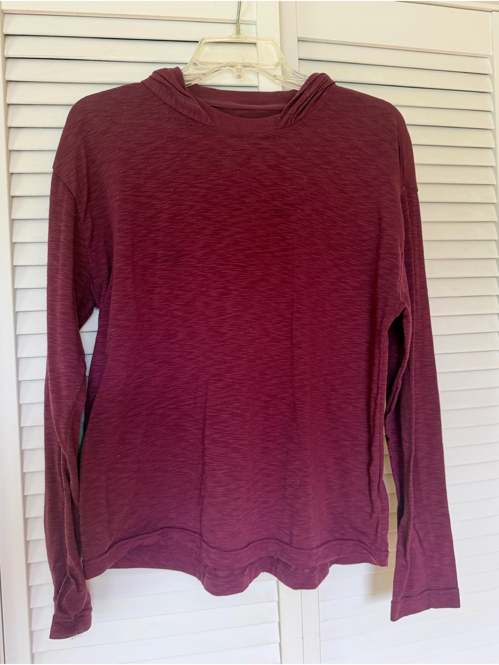 Women's Title Nine Maroon Long-Sleeve Hooded Top
